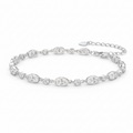 Round and Oval Bezel Set Bracelet