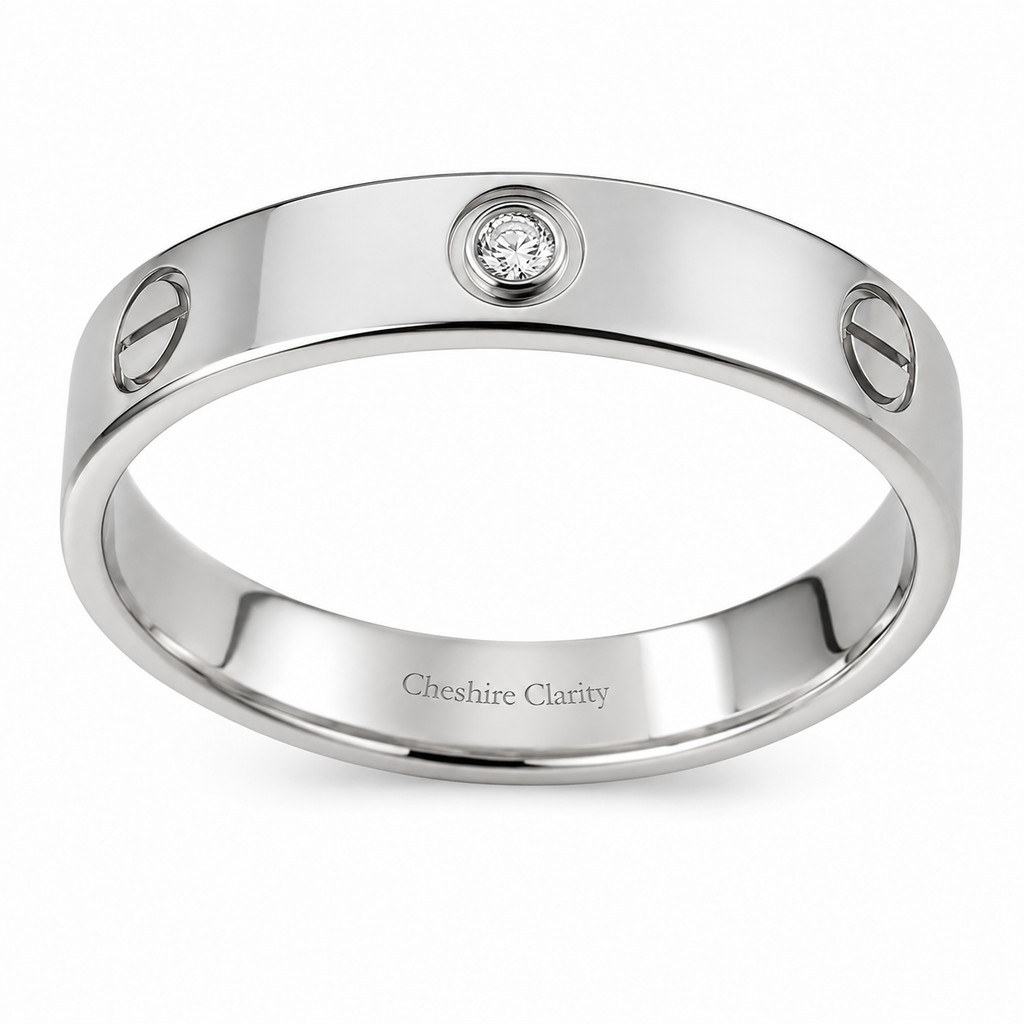 Bezel Set Court Profile Band