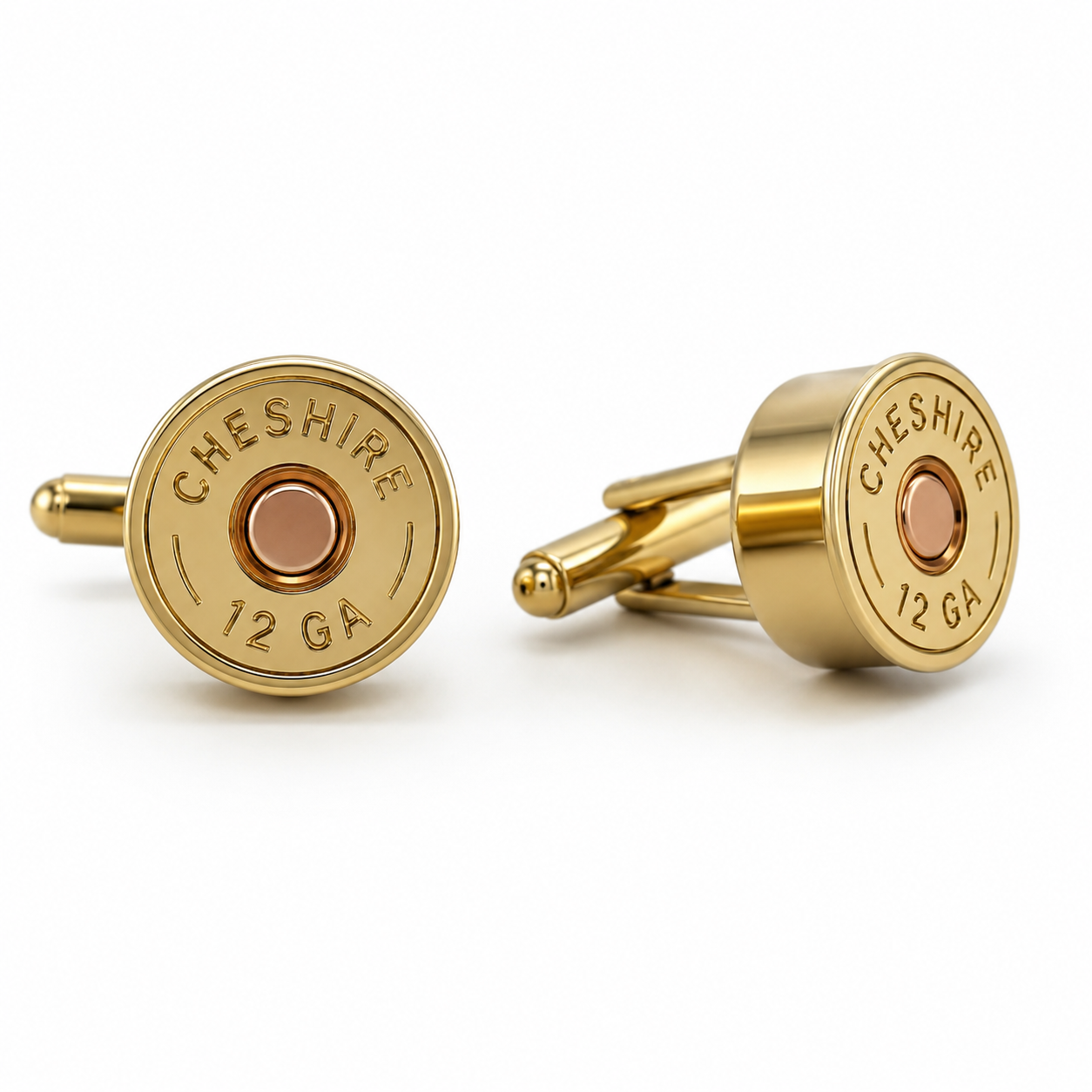 SHOTGUN COLLECTION: Cheshire 12 Gauge Gold Plated Cuff Links