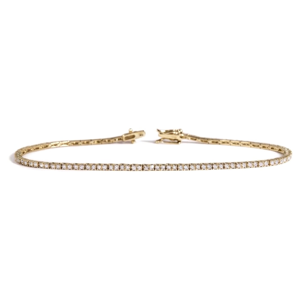 Skinny tennis bracelet
