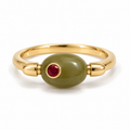 THE APÉRITIF COLLECTION: Martini Green Olive Ring