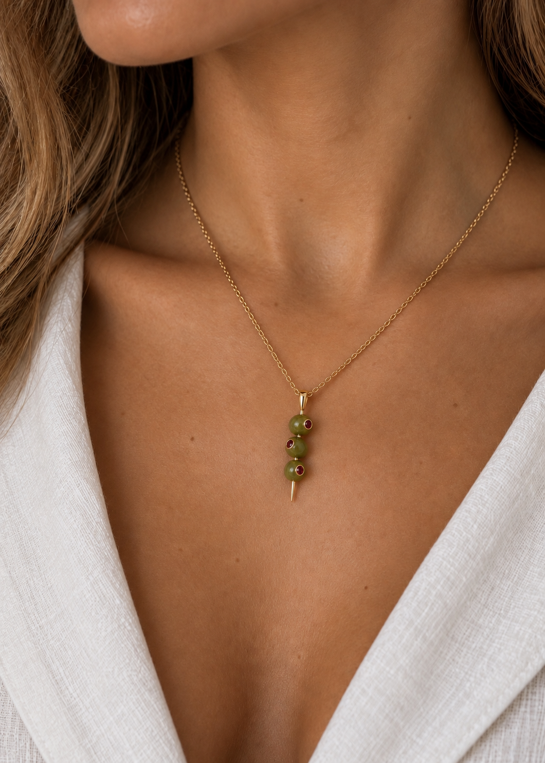 THE APÉRITIF COLLECTION: Martini Green Olive Pendant
