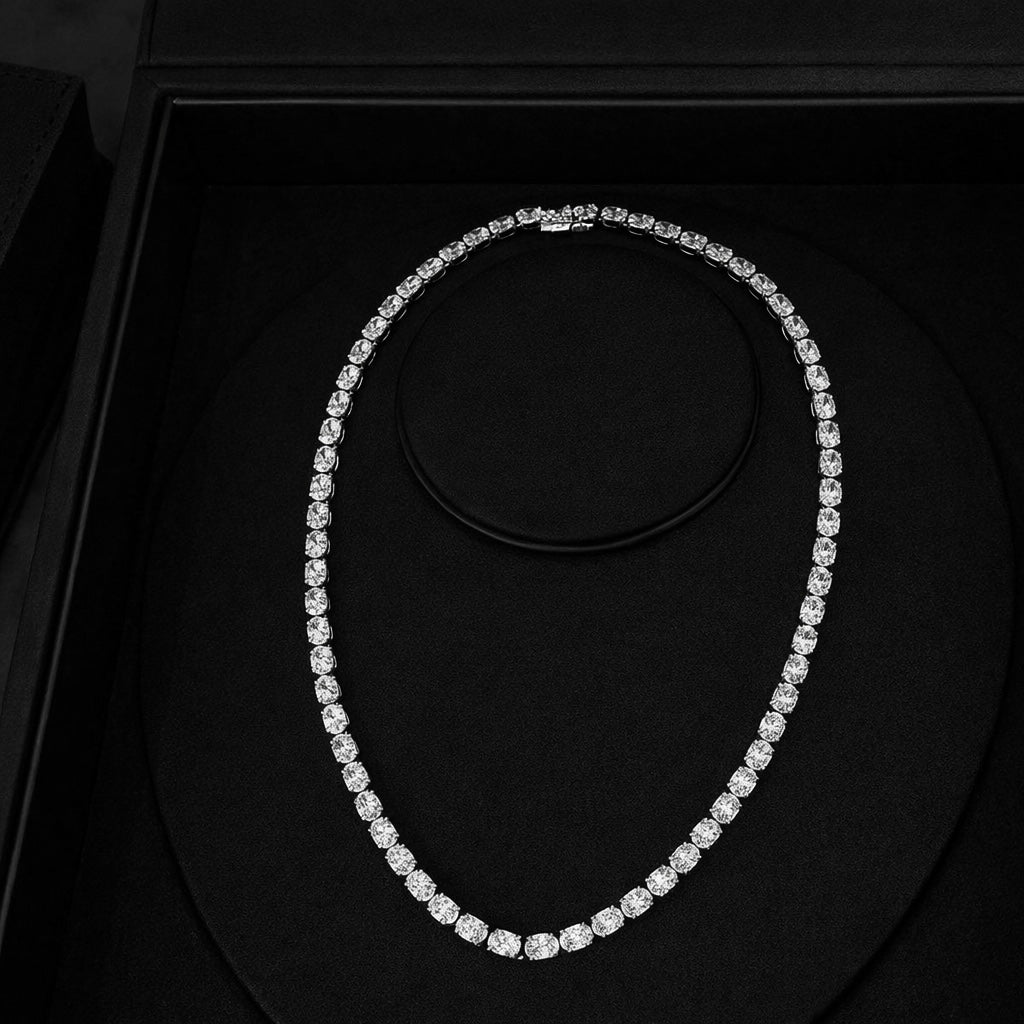 BRIDAL COLLECTION: Oval Tennis Necklace