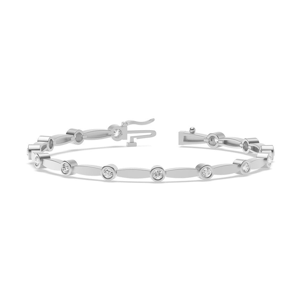 Delicate Bezel Setting Tennis Bracelet