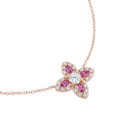 Flora Lumière Rose Gold Pink Sapphire Pendant