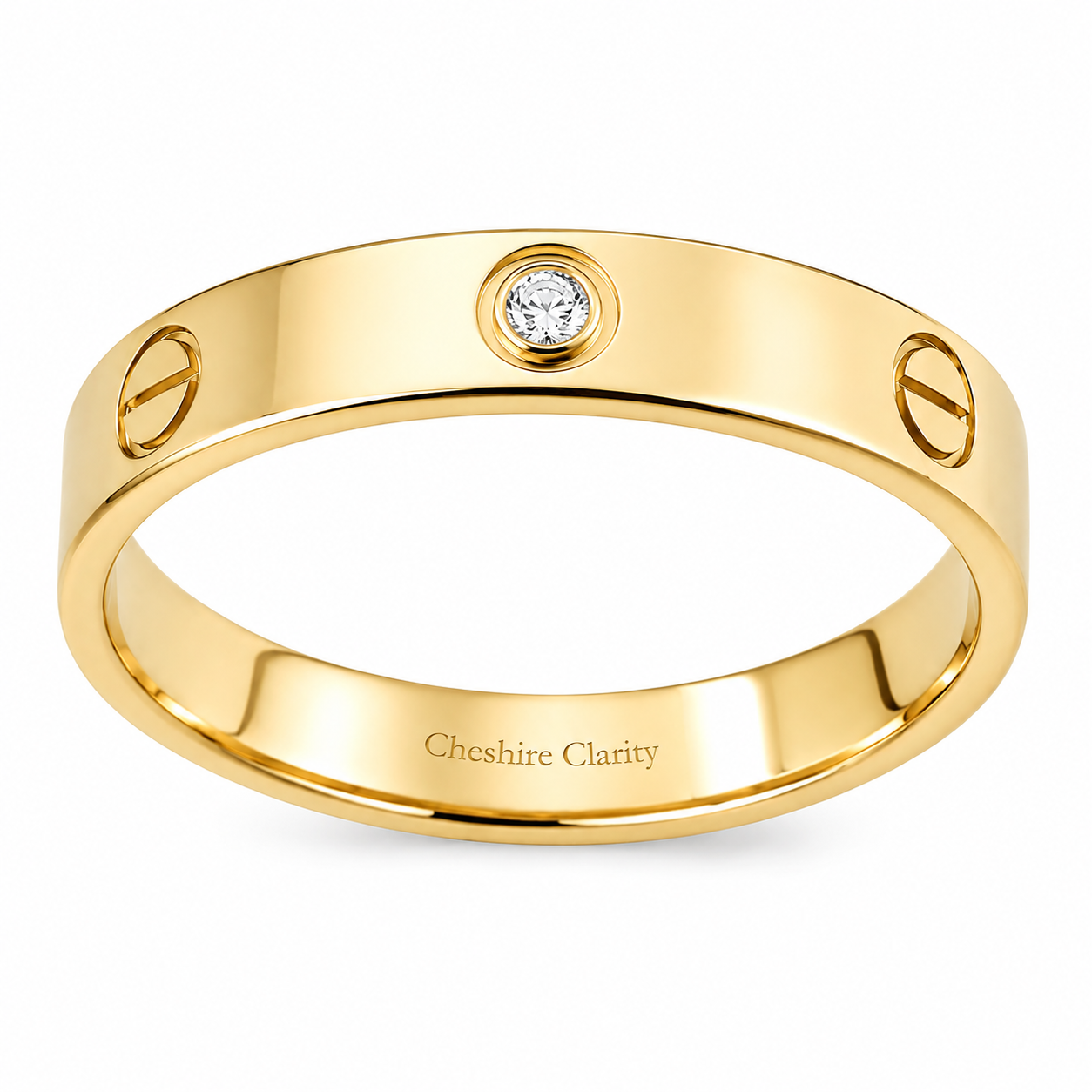 Bezel Set Court Profile Band
