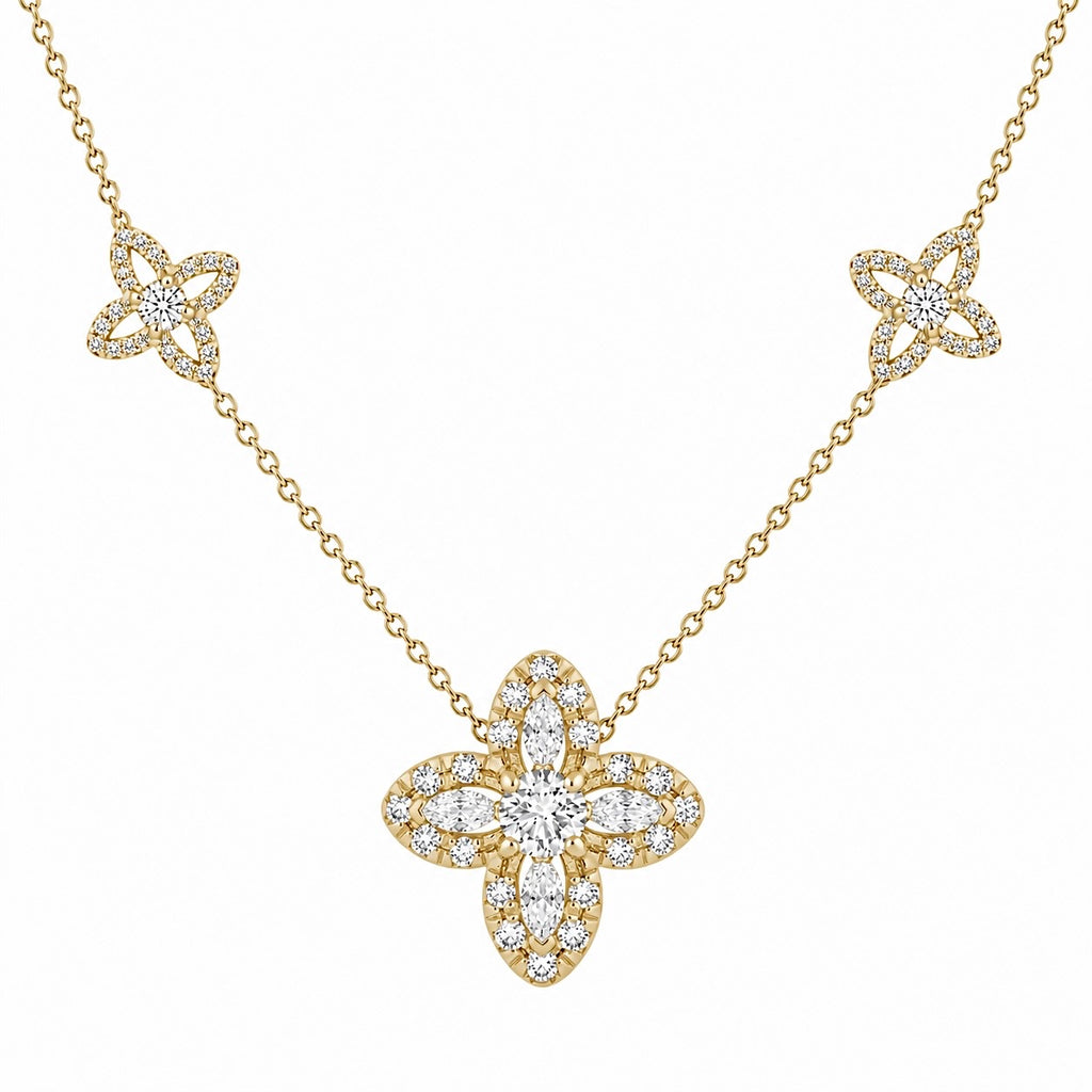 Flora Lumière Multi-Motif Diamond Necklace
