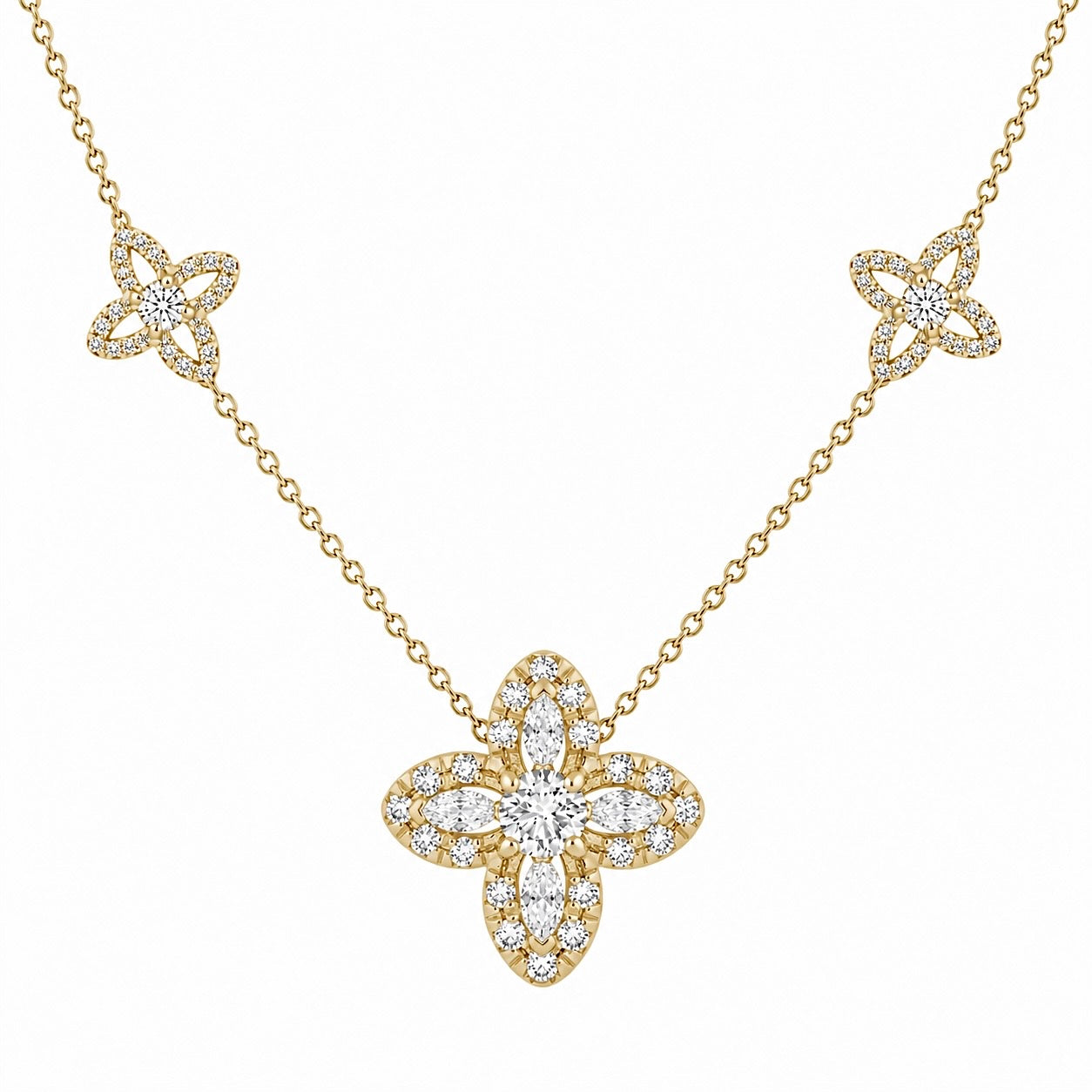 Flora Lumière Multi-Motif Diamond Necklace