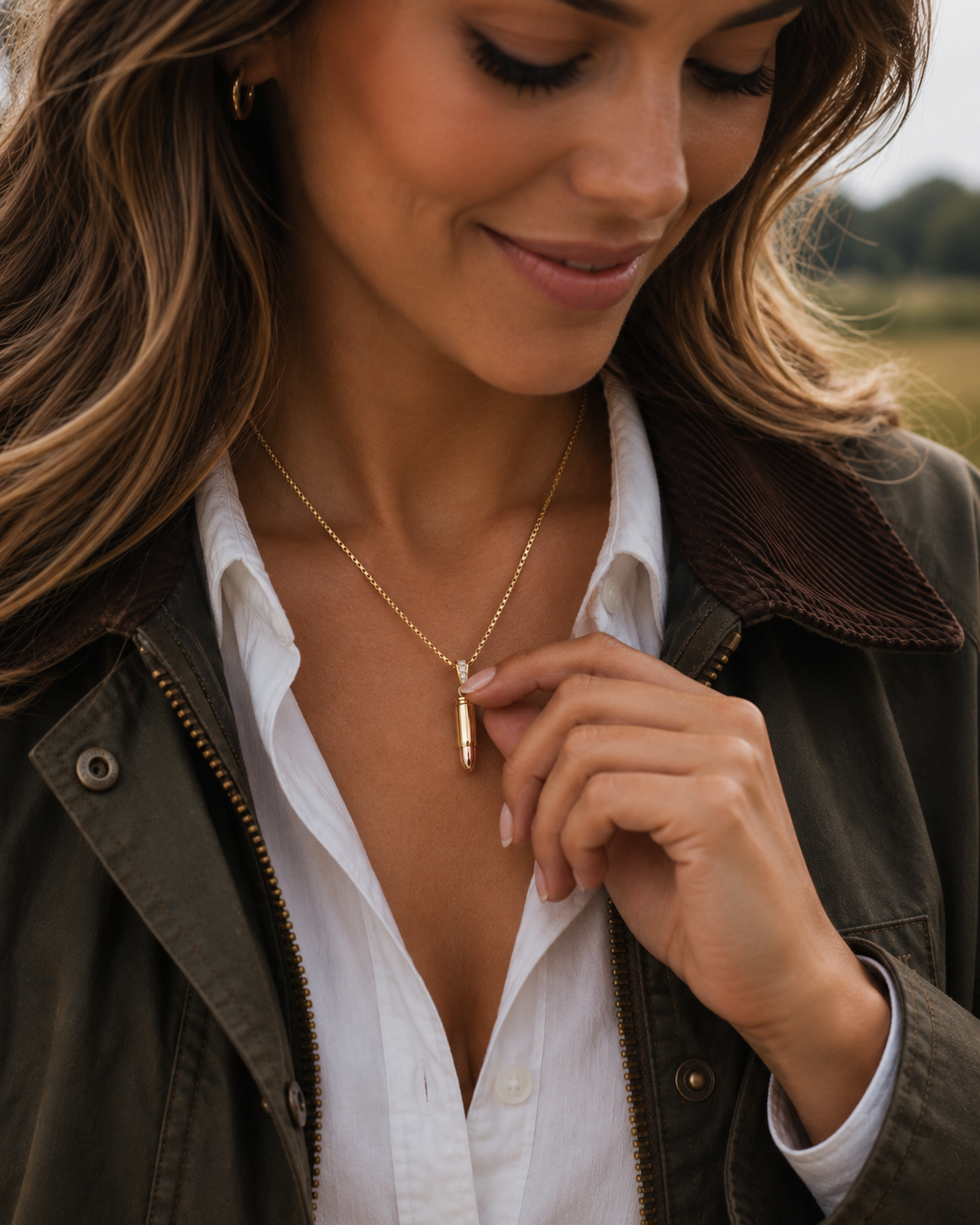 SHOTGUN COLLECTION: Bullet Pendant with diamond bale