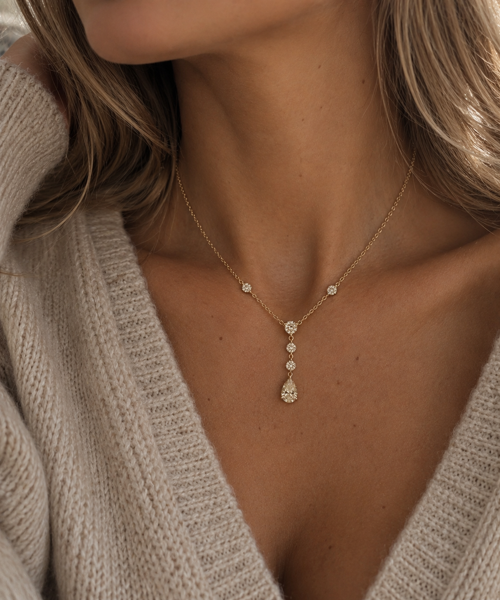 THE APÉRITIF COLLECTION: The Champagne drop necklace