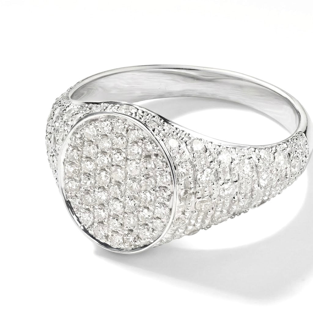 Diamond encrusted Signet