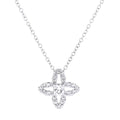 Flora Lumière Floral Openwork Diamond Pendant