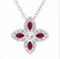Flora Lumière Ruby Halo Pendant