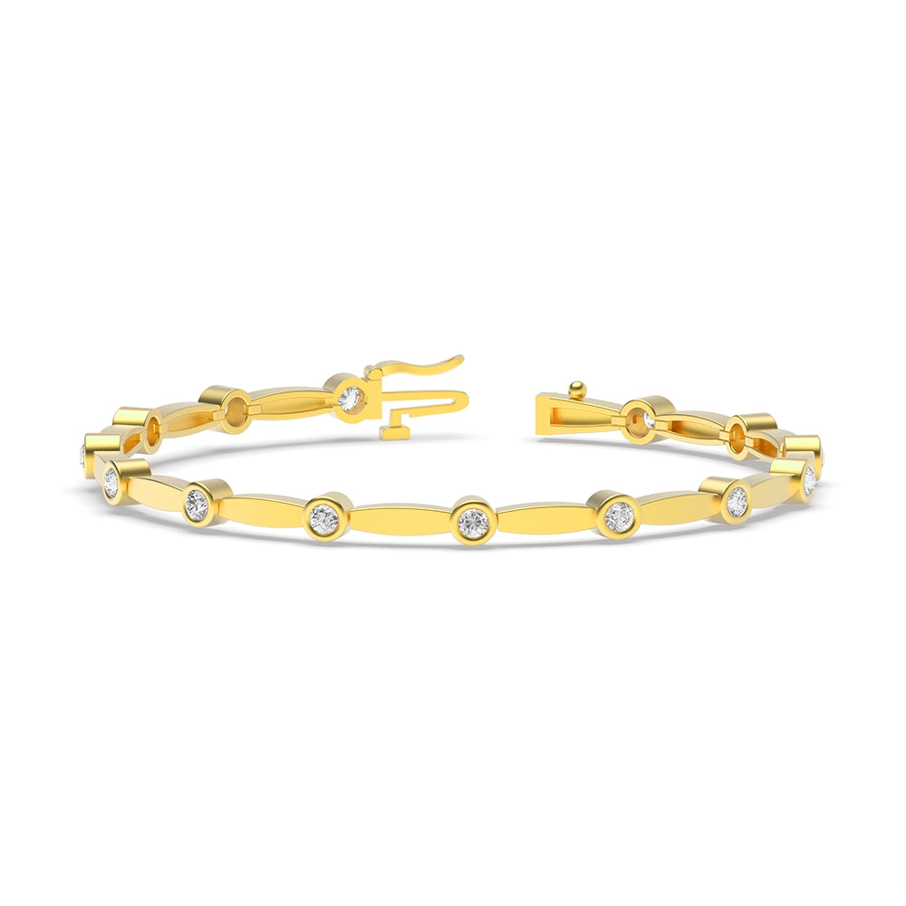 Delicate Bezel Setting Tennis Bracelet