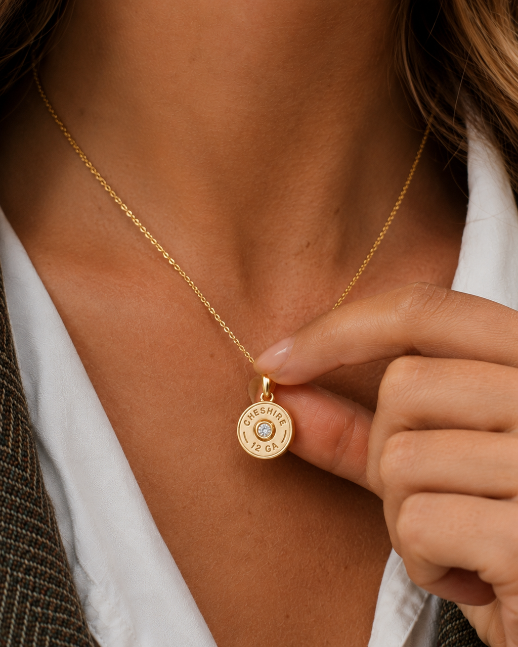 SHOTGUN COLLECTION: 12 Gauge Pendant Gold