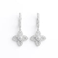 Flora Lumière Floral Openwork Diamond Drop Earrings