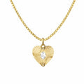 Birth Stone Heart Pendant Necklace