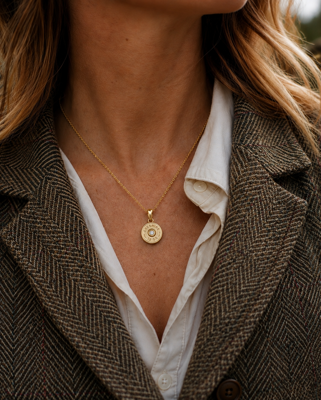 SHOTGUN COLLECTION: 12 Gauge Pendant Gold