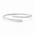 Pavé Open Cuff Overlap Bangle