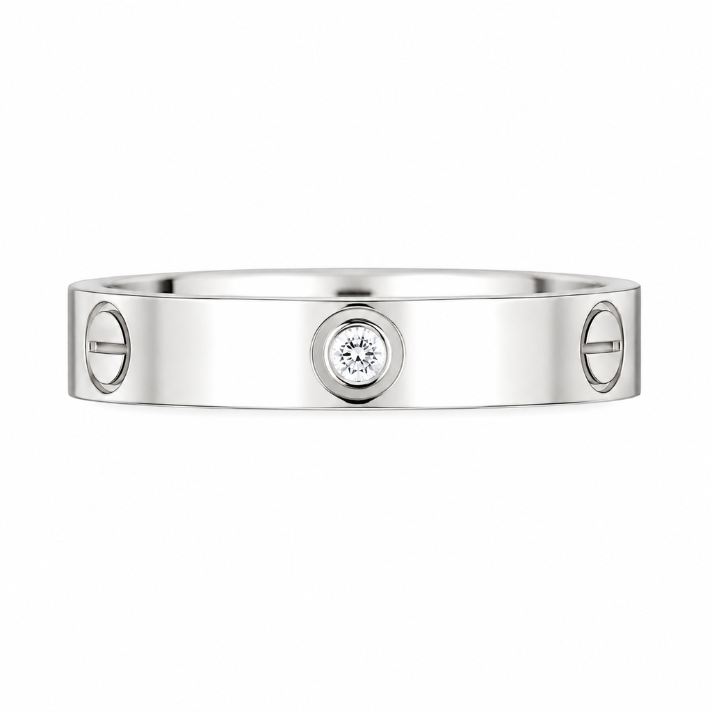Bezel Set Court Profile Band