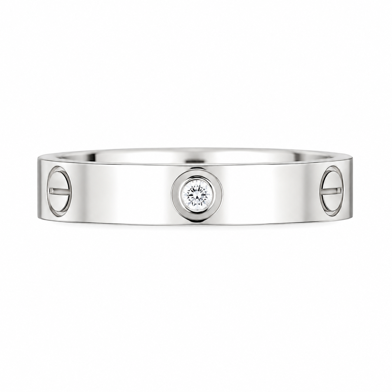 Bezel Set Court Profile Band