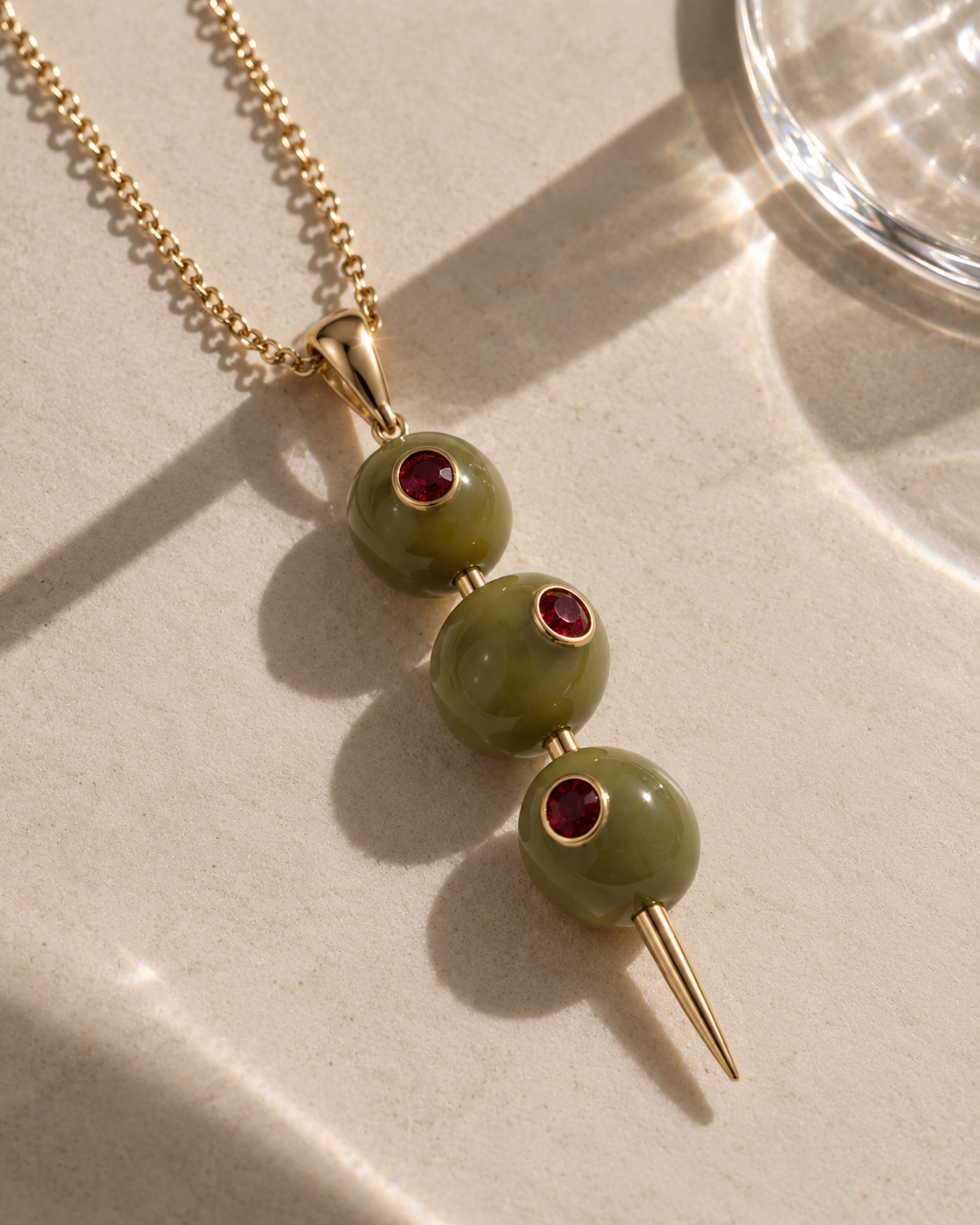 THE APÉRITIF COLLECTION: Martini Green Olive Pendant