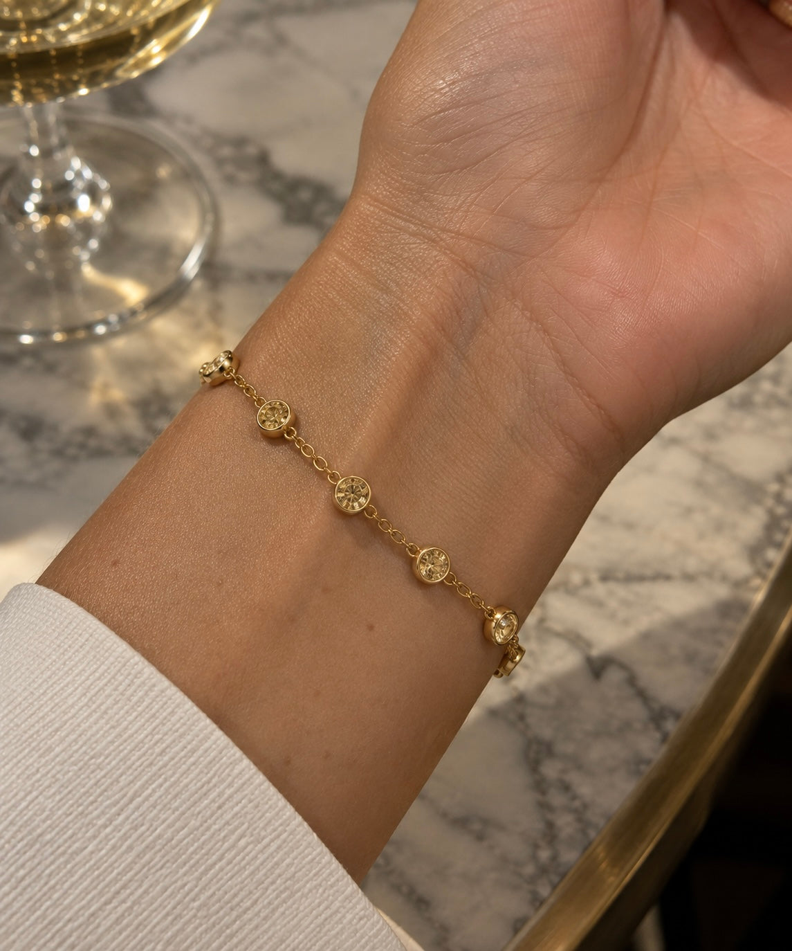 THE APÉRITIF COLLECTION: Champagne Bubble Chain Bracelet