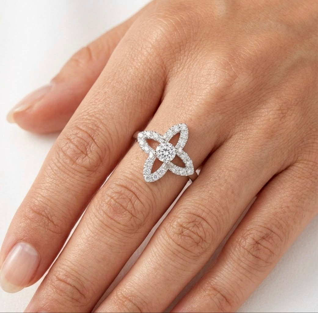 Flora Lumière Floral Openwork Ring