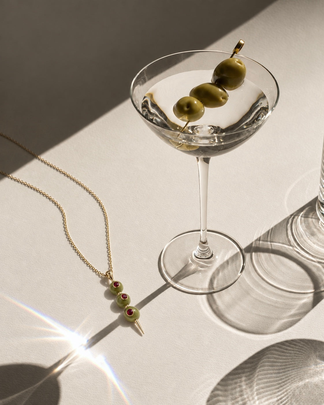 THE APÉRITIF COLLECTION: Martini Green Olive Pendant