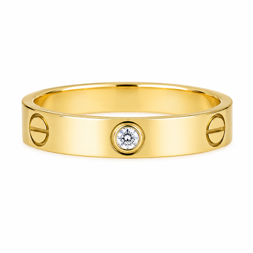Bezel Set Court Profile Band