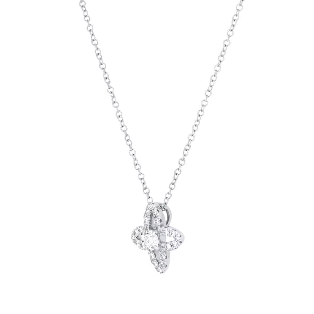 Flora Lumière Floral Openwork Diamond Pendant