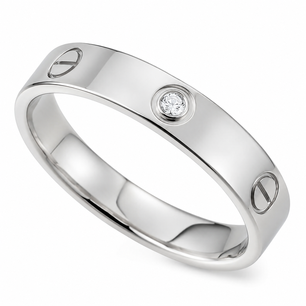 Bezel Set Court Profile Band
