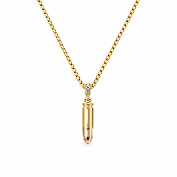 SHOTGUN COLLECTION: Bullet Pendant with diamond bale