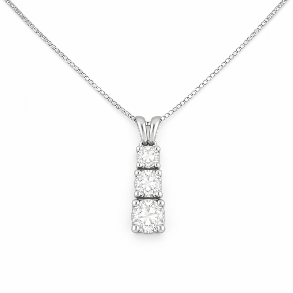 Three-Stone Pendant Necklace