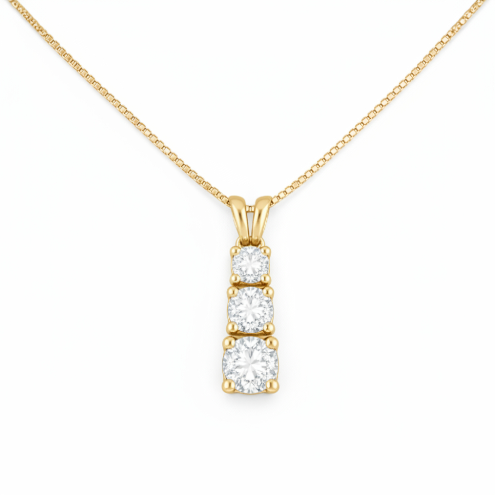 Three-Stone Pendant Necklace