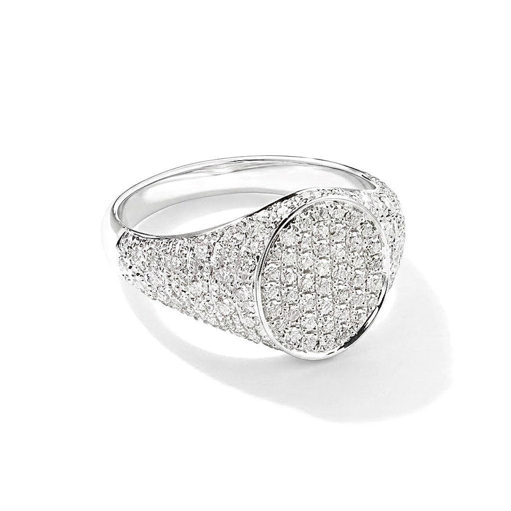 Diamond encrusted Signet