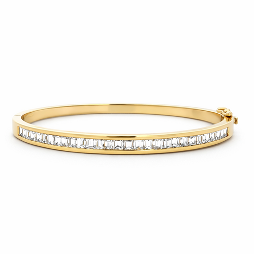 2.80ct Emerald Cut Bangle Bracelet