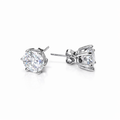 Stud Earrings, 6 Claw