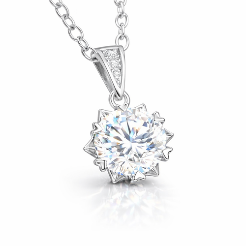 2ct Pendant Necklace,  White Gold (VVS1/D/Excellent)