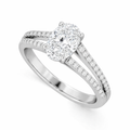 3.00 ct Oval Diamond Split Band Engagement Ring