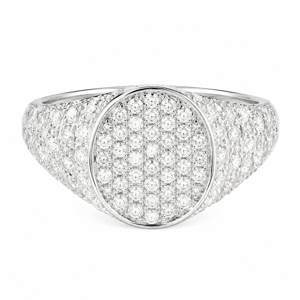 Diamond encrusted Signet