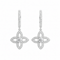 Flora Lumière Floral Openwork Diamond Drop Earrings