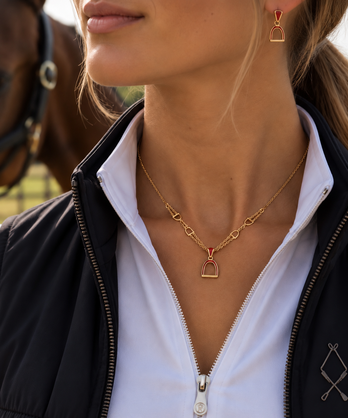 EQUESTRIAN COLLECTION: Stirrup Pendant Earring