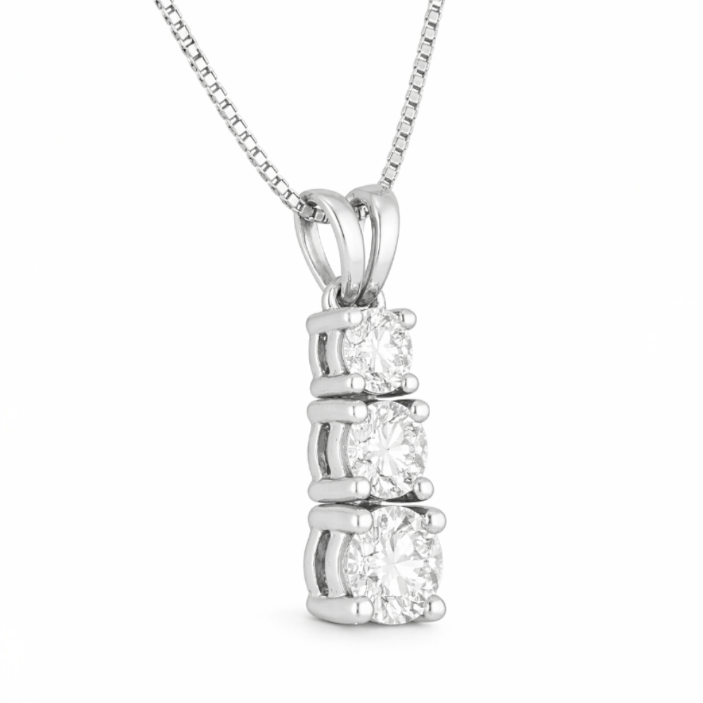 Three-Stone Pendant Necklace