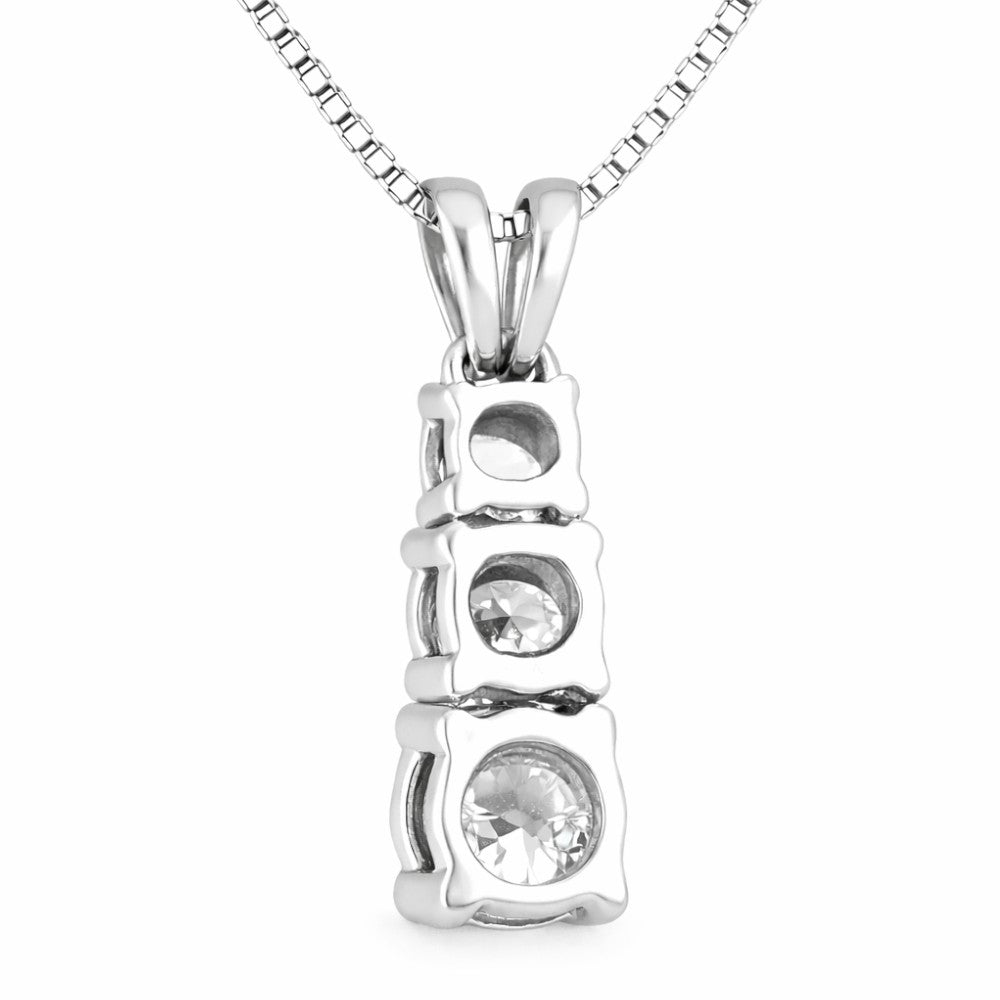 Three-Stone Pendant Necklace