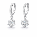 Hoop Diamond Drop Earrings