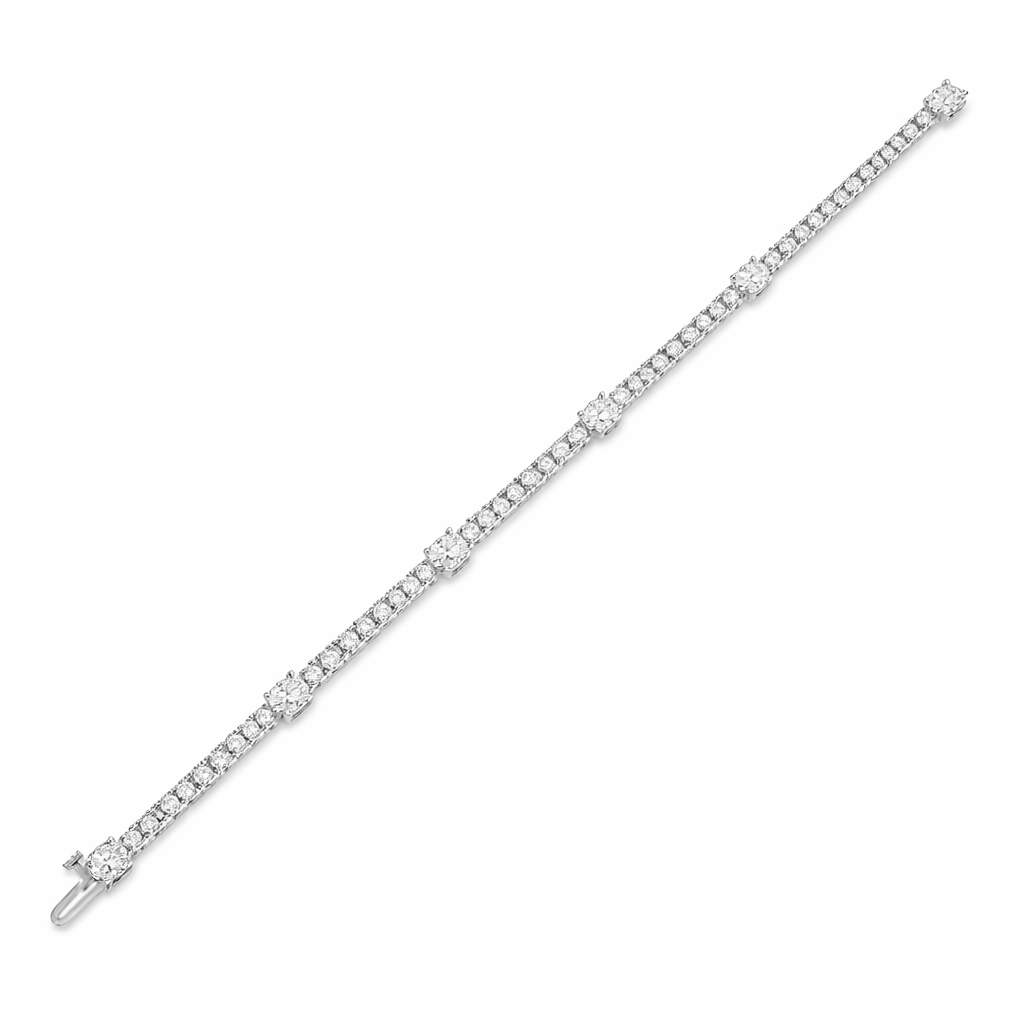 Oval and Round Tennis Bracelet