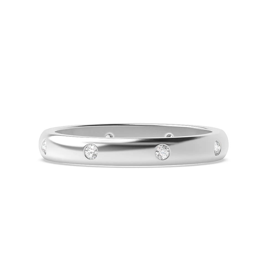 Eternity Band, Flush Set Diamond Studs