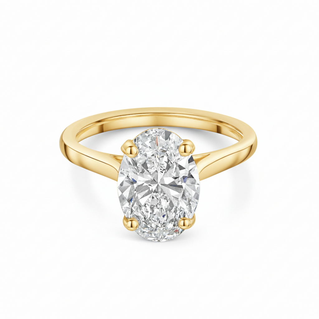 3.00ct Oval Diamond Solitaire Engagement Ring