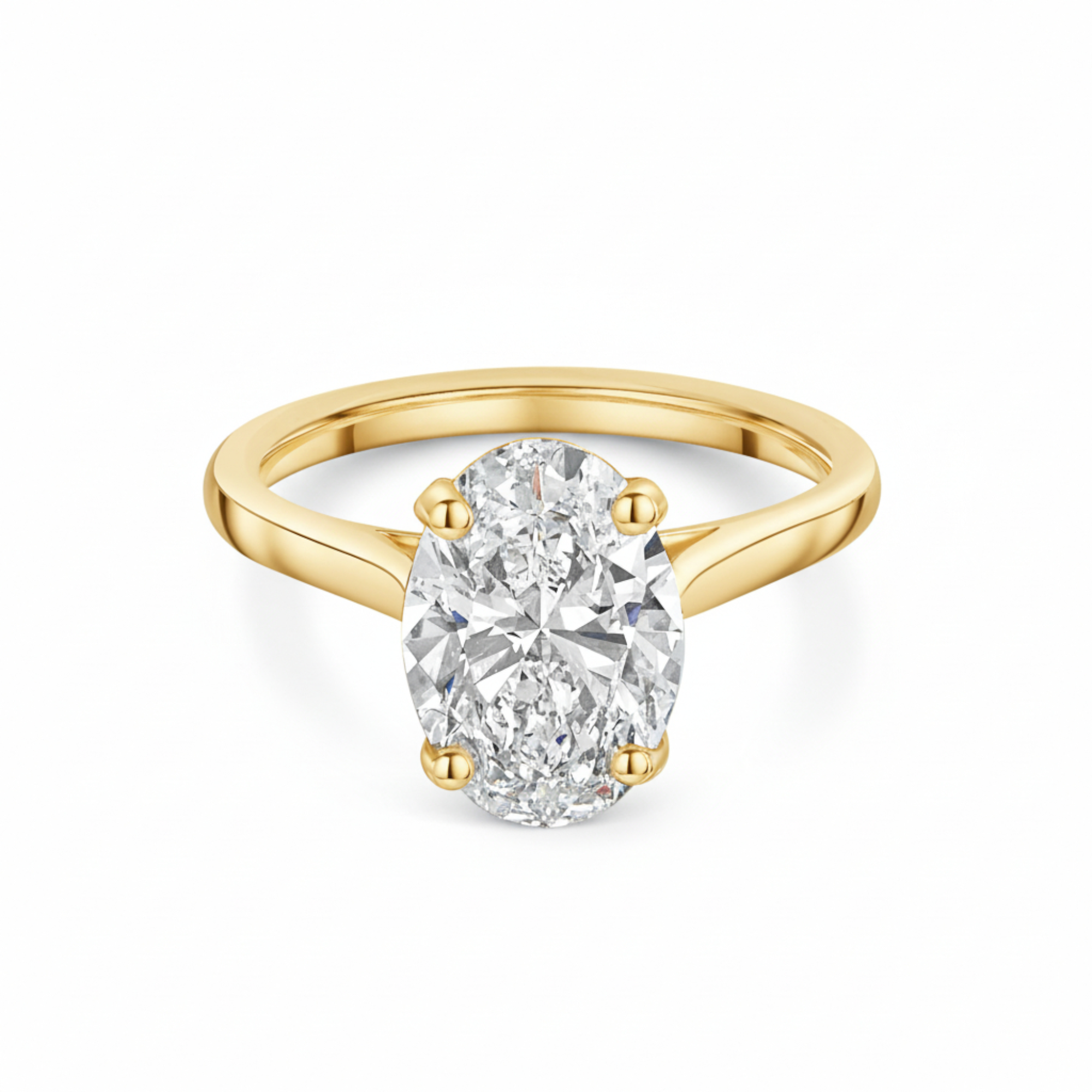 3.00ct Oval Diamond Solitaire Engagement Ring